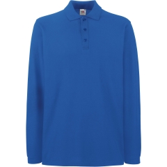 Polo manches longues Premium Bleu Royal – Fruit of the Loom