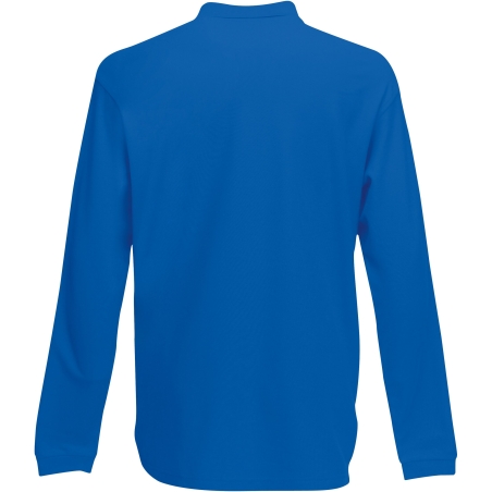 Polo manches longues Premium Bleu Royal – Fruit of the Loom – vue 2