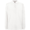 Polo Manches Longues Premium Blanc – Fruit of the Loom