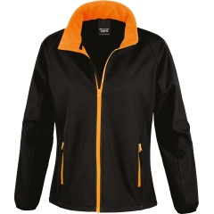 Veste Softshell Femme Result Printable – Orange / Black