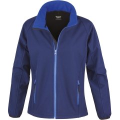 Veste Softshell Femme Result Printable – Bleu Marine / Royal