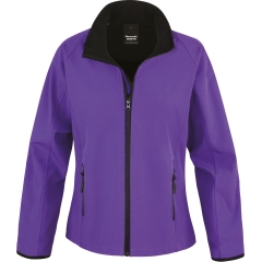 Veste Softshell Femme Result Printable – Noir / Violet