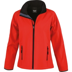 Veste Softshell Femme Result Printable – Noir / Rouge