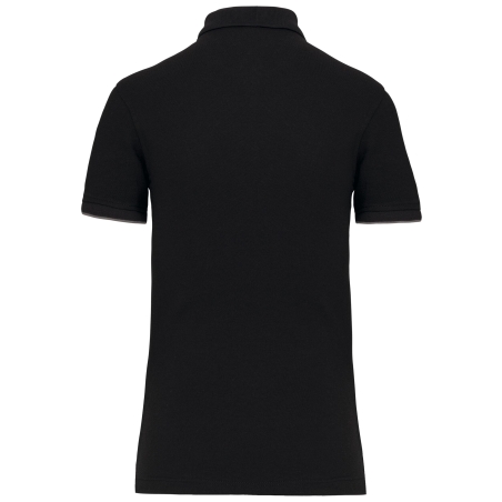 Polo Day To Day contrasté manches courtes femme Noir WK. Designed To Work – vue 2