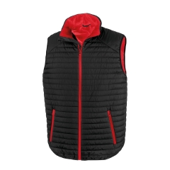 Bodywarmer thermique recyclé Result THERMOQUILT Noir/Rouge