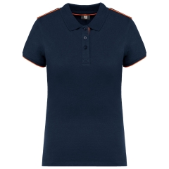 Polo Day To Day contrasté manches courtes femme Jaune – WK. Designed To Work