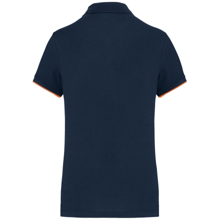 Polo Day To Day contrasté manches courtes femme Jaune – WK. Designed To Work – vue 2
