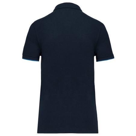 Polo Day To Day bicolore manches courtes femme Navy/Bleu Royal – WK. – vue 2