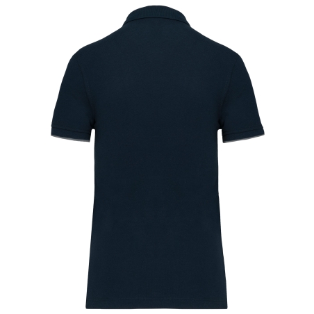 Polo Day To Day contrasté manches courtes femme Gris – WK. Designed To Work – vue 2