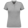 Polo Day To Day contrasté manches courtes femme Gris Oxford / Noir – WK. Designed To Work