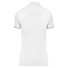 Polo Day To Day Contrasté Manches Courtes Femme Blanc/Marine WK. – vue 2
