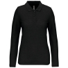 Polo manches longues femme Noir WK. Designed To Work