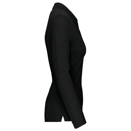 Polo manches longues femme Noir WK. Designed To Work – vue 3