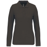 Polo Manches Longues Femme Gris WK. Designed To Work – 200 g/m²