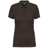 Polo manches courtes femme marron WK. Designed To Work
