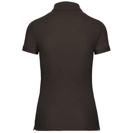 Polo manches courtes femme marron WK. Designed To Work – vue 2