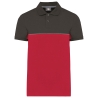 Polo bicolore écoresponsable manches courtes WK. Designed To Work – Gris