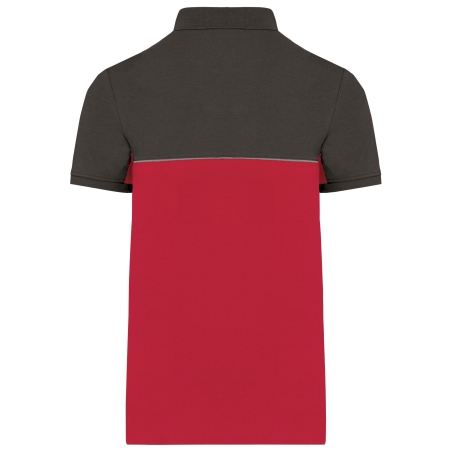 Polo bicolore écoresponsable manches courtes WK. Designed To Work – Gris – vue 2
