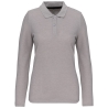 Polo Manches Longues Femme Gris Oxford Grey – WK. Designed To Work