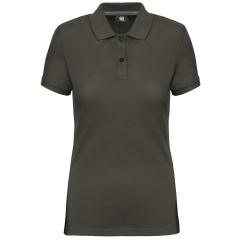 Polo manches courtes femme Vert Dark Khaki – WK. Designed To Work