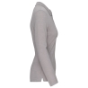 Polo Manches Longues Femme Gris Oxford Grey – WK. Designed To Work – vue 3