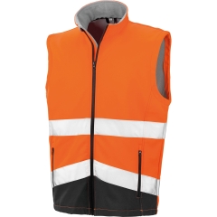 Bodywarmer Softshell Haute Visibilité Orange Result – Gilet HV