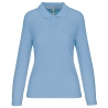 Polo manches longues femme ciel WK. Designed To Work – 200 g/m²