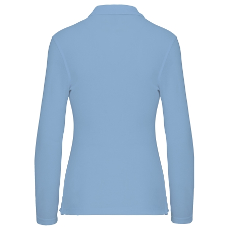 Polo manches longues femme ciel WK. Designed To Work – 200 g/m² – vue 2