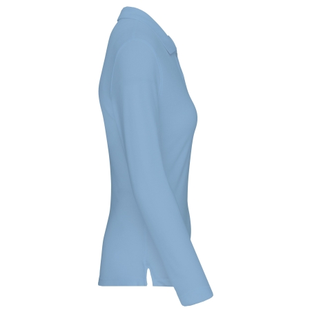 Polo manches longues femme ciel WK. Designed To Work – 200 g/m² – vue 3