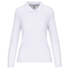 Polo Manches Longues Femme Blanc WK. Designed To Work – 200 g/m²