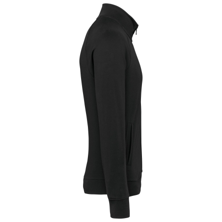 Veste molleton coton French Terry unisexe Noir – WK. Designed To Work – vue 3