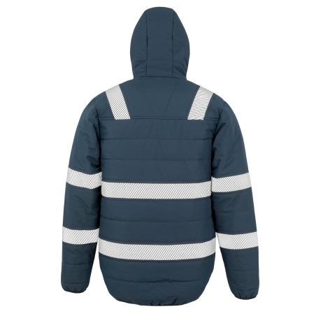 Veste de sécurité recyclée ripstop rembourrée Marine – Result – vue 2