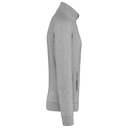 Veste molleton coton french terry unisexe Gris – WK. Designed To Work – vue 3