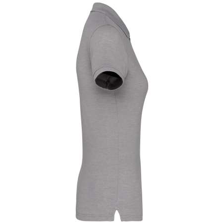 Polo Manches Courtes Femme Gris Oxford – WK. Designed To Work – vue 3