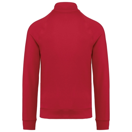 Veste molleton french terry rouge unisexe WK. Designed To Work – vue 2