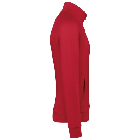 Veste molleton french terry rouge unisexe WK. Designed To Work – vue 3