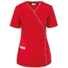 Blouse de travail femme rouge boutons-pression WK. Designed To Work