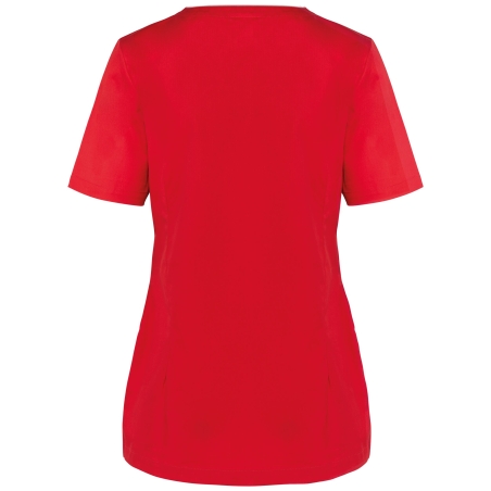 Blouse de travail femme rouge boutons-pression WK. Designed To Work – vue 2
