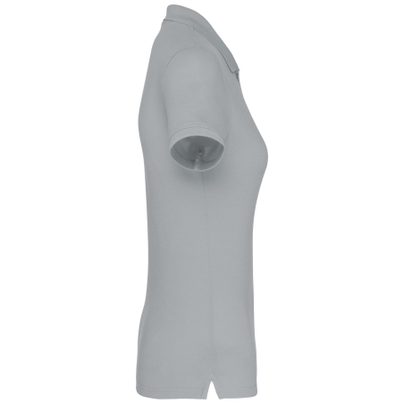 Polo Manches Courtes Femme Gris Snow Grey – WK. Designed To Work – vue 3
