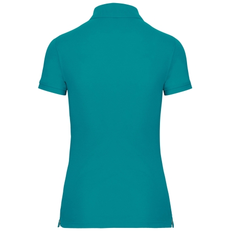 Polo Manches Courtes Femme Teal Blue – WK. Designed To Work – vue 2