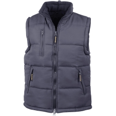 Bodywarmer doublé marine Result – sans manches zippé