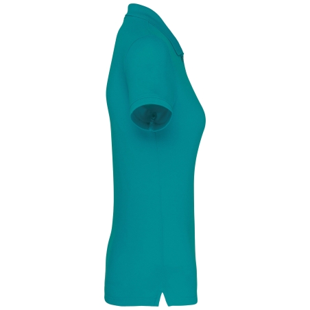 Polo Manches Courtes Femme Teal Blue – WK. Designed To Work – vue 3