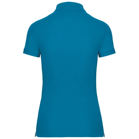 Polo manches courtes femme Bleu Tropical Blue – WK. Designed To Work – vue 2