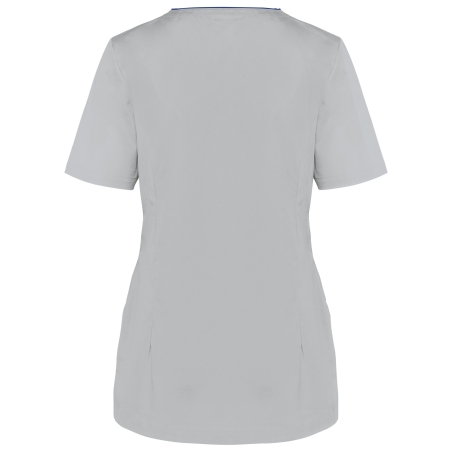 Blouse de travail femme polycoton Snow Grey – WK. Designed To Work – vue 2