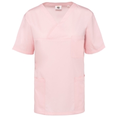 Tunique manches courtes polycoton rose unisexe WK. Designed To Work