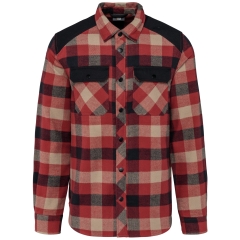 Chemise à carreaux homme beige WK. Designed To Work – Poches & Renforts