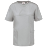 Tunique manches courtes polycoton unisexe gris WK. Designed To Work