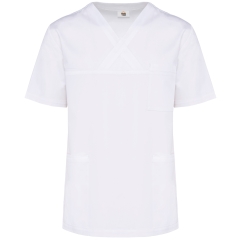 Tunique médicale manches courtes blanche unisexe – WK. Designed To Work
