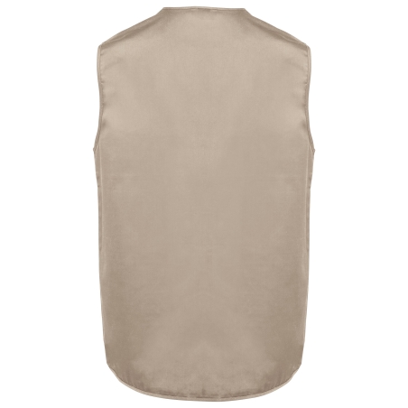 Bodywarmer multipoches polycoton doublé beige WK. Designed To Work – vue 2