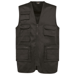 Bodywarmer Multipoches Doublé Gris WK. Designed To Work